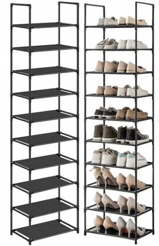 SZAFKA NA BUTY STOJAK Piętrowy 174x33cm 10 półek