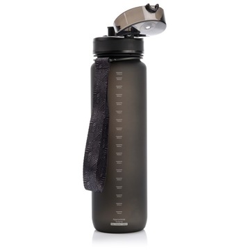 Бутылка для воды Meteor 1л, черная, БЕСПЛАТНО BPA