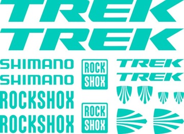 Naklejki zastępcze na rower TREK shimano KOLORY