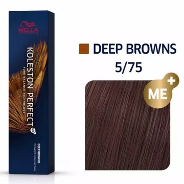 Wella Farba Koleston Perfect Me+ KP 5/75 Deep Browns brązy 60ml