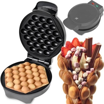 GOFROWNICA Bąbelkowa EGG Puffs gofry zawijane 850W GOFRY BĄBELKOWE mocna