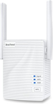 BrosTrend AC1200 wzmacniacz Wi-Fi, dwupasmowy 5 i 2,4 GHz 1200 Mbit/s