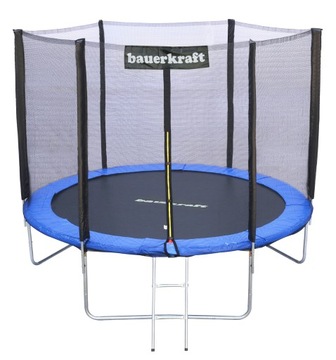 TRAMPOLINA BAUERKRAFT SIATKA DRABINKA 244-252CM