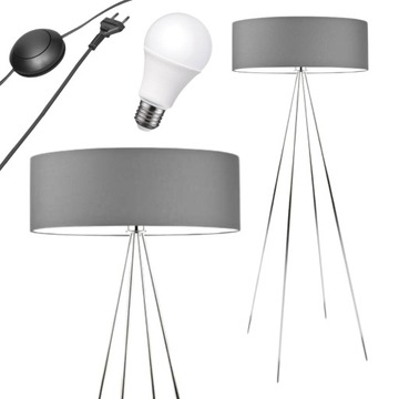 lampa stojąca podłogowa do salonu abażur LED