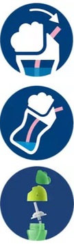 AVENT СЕРЕБРЯНАЯ КРУЖКА-БУТЫЛКА С СОЛОМОЧКОЙ 300 мл 12 м+