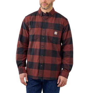 CARHARTT koszula flanelowa w kratę czerwona L