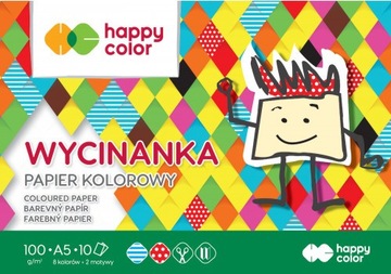 BLOK papier kolorowy wycinanka HAPPY COLOR A5