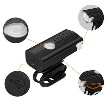 СВЕТОДИОДНАЯ ВЕЛОСИПЕДНАЯ ФОНАРЬ ДЛЯ ВЕЛОСИПЕДА, РУЛЬ, МОЩНАЯ, ПЕРЕЗАРЯЖАЕМАЯ, USB + ЗАДНЯЯ