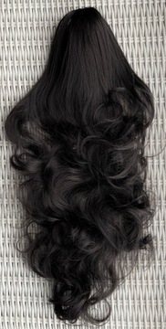 Наращивание волос, глубокий черный, шиньон, зажим