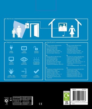 ПРОВОДНОЙ ВИДЕОДОМофон VD с большим плоским экраном с ЦВЕТНЫМ и ЧЕТКИМ ИЗОБРАЖЕНИЕМ