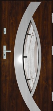 ПОЛЬСКИЕ СОВРЕМЕННЫЕ НАРУЖНЫЕ ДВЕРИ PRAGA INOX 72MM 90CM UD 1.3