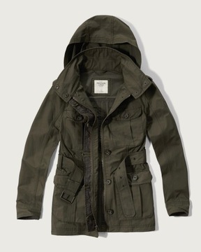 ABERCROMBIE Hollister Kurtka Parka Wojskowa USA S