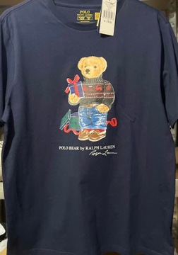 T-shirt męski okrągły dekolt Polo Ralph Lauren rozmiar XL- Granatowa