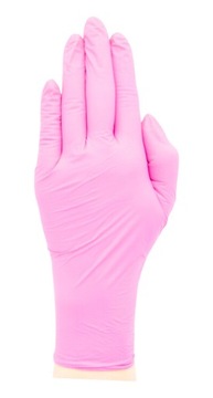 RĘKAWICE NITRYLOWE RÓŻ RĘKAWICZKI MEDASEPT PINK M - 100 szt