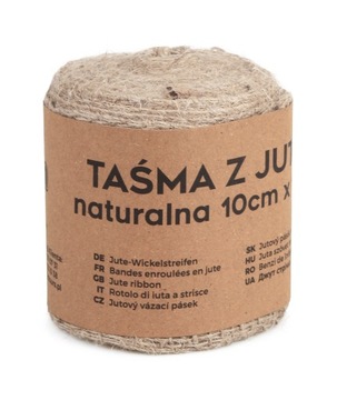 DEKORACYJNA TAŚMA Z JUTY 10 cm x 10 m