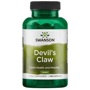 SWANSON DEVIL'S CLAW 500MG 100C CZARCI PAZUR STAWY TRAWIENIE PRZEPŁY ŻÓŁCI