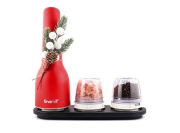 ЭЛЕКТРИЧЕСКАЯ МЕЛЬНИЦА ДЛЯ ПЕРЦА, СОЛЬ, СПЕЦИЙ, ПОДНОС ДЛЯ МЕЛЬНИЦЫ, ПОДАРОЧНЫЙ НАБОР