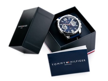 ZEGAREK MĘSKI TOMMY HILFIGER 1791476 DECKER + PUDEŁKO PREZENTOWE KOMPLET