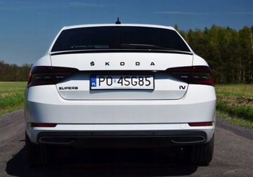 Emblemat napis długi SKODA czarny poł JAKOŚĆ OEM*