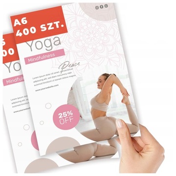 ULOTKA A6 DRUK CANVA KOLOR PAPIER 150G