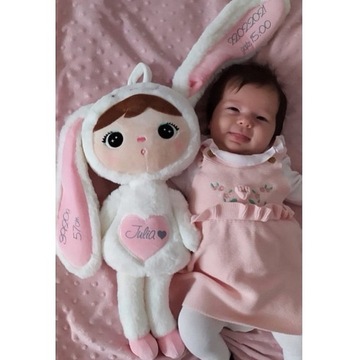 Мягкая игрушка Зайчик, имя, свидетельство о рождении, подарок, 50 см