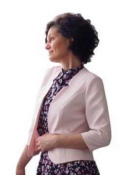 NIEZAPINANY ELEGANCKI ŻAKIET BOLERKO RÓŻOWY 34