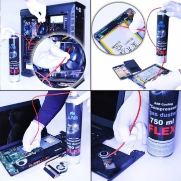 1x AABCOOLING Сжатый воздух 750 мл трубка-60 см