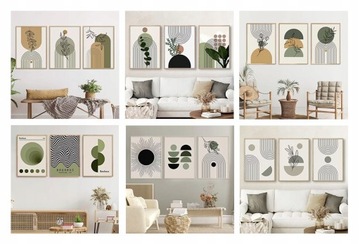 Абстрактная Богемная Линия Женщина Лица Цветами Ми