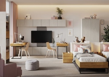 вместительный МОЛОДЕЖНЫЙ шкаф для одежды со штангой