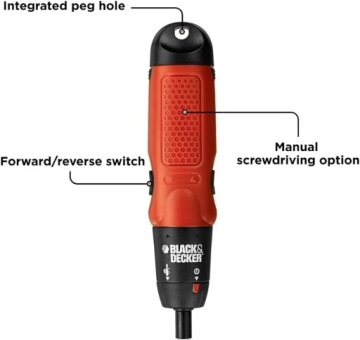 Электрическая отвертка Black&Decker A7073 Отвертка + набор бит 6 В