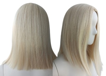 Peruka jasny PLATYNOWY BLOND do ramion long bob HR