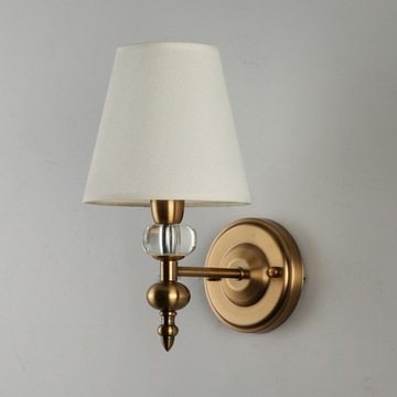 Retro LED Beige Cloth Cover Textile Wall Lamp