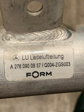 MERCEDES E W238 TRUBKA INTERCOOLER A2760900837