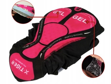 SPODENKI DAMSKIE NA ROWER ROWEROWE WKŁADKA ŻELOWA