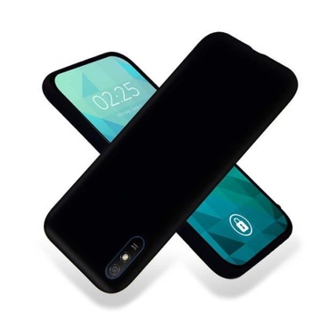 ETUI SMOOTH DO XIAOMI REDMI 9A MATOWE CZARNY CASE