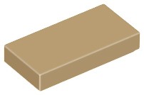 Lego 3069b tile płytka 1x2 dark tan 1 szt NOWY