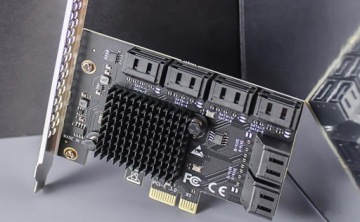 12-портовая плата расширения PCIe SATA 3.0, кабель SATA и кабель питания