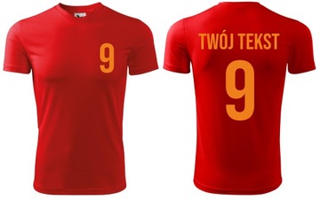 Koszulka piłkarska sportowa personalizowana z własnym napisem i numerem XXL