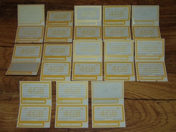 14 x Naklejki do kaset DDS firmy HP C5706A (4GB) !