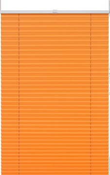 ROLETA PLISOWANA PLISY POMARAŃCZOWA BEZINWAZYJNA WYMIAR 130 x 150