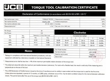ДИНАМОМЕТРИЧЕСКИЙ КЛЮЧ С ЗАПОРНЫМ КОРПУСОМ СЕРТИФИКАТ КАЛИБРОВКИ 5-25 НМ 3/8