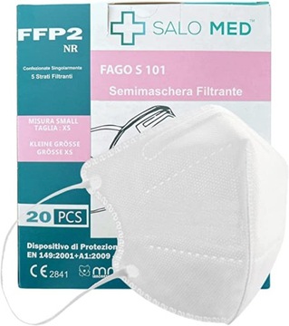 20x MASKA MEDYCZNA OCHRONNA FFP2 NR BIAŁA SALO MED