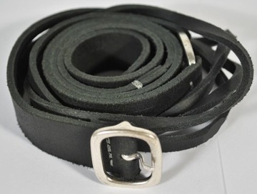LEE pasek skórzany black CUT STRAP BELT _ 85