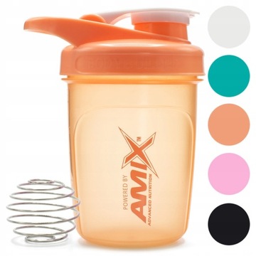 SZEJKER DO KOKTAJLI w wersji mini 300 ml - POMARAŃCZOWY BIDON Z KULKĄ 6x14