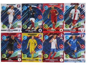 PANINI EURO 2016 8 KART DEFENSIVE ROCK RAMOS # 116 GLIK # 258 PEPE # 275 +