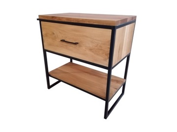 DREWNIANA SZAFKA POD UMYWALKĘ LOFT LITY DĄB 85 CM