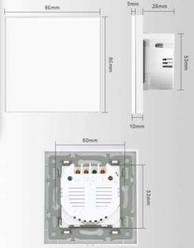 БЕСПРОВОДНОЙ СЕНСОРНЫЙ ТРОЙНОЙ УМНЫЙ ВЫКЛЮЧАТЕЛЬ СВЕТА WIFI TUYA