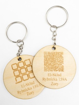 Брелок с вашим логотипом Фанера