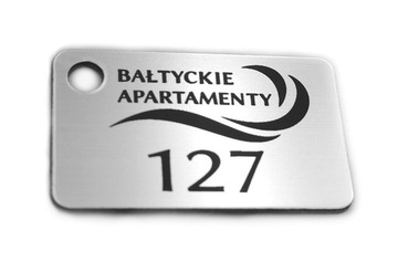 BRELOKI do kluczy hotel NUMEREK DWUSTR 5x3 10 SZT