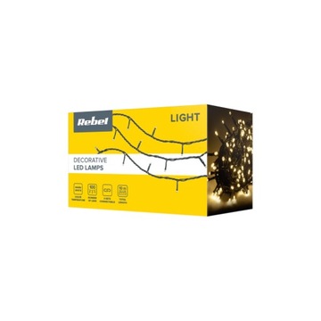 Lampki choinkowe 100 LED białe ciepłe (10m) zewnętrzne ze zmianą trybu świe